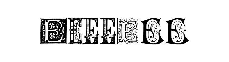 Ornamental Initials E  Free Fonts Download
