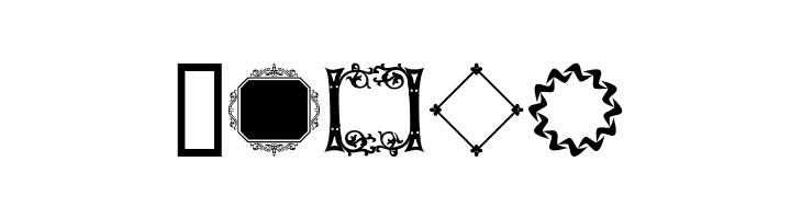 Ornamental Frames I  Free Fonts Download