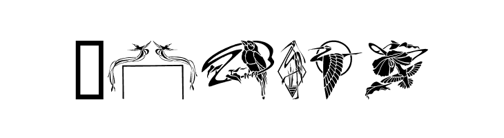 Bird Stencil Design  Free Fonts Download