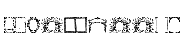 Art Nouveau Frames and Borders  Free Fonts Download