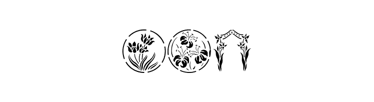 Floral Stencil Design  Free Fonts Download