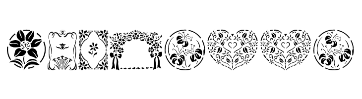 Floral Stencil Design  Free Fonts Download