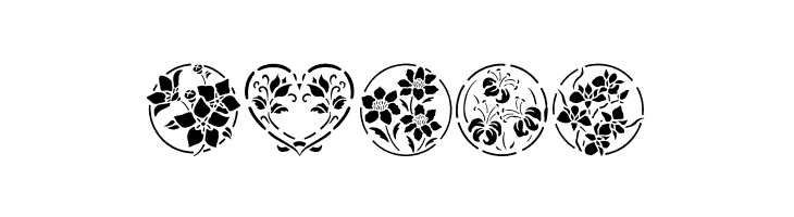 Floral Stencil Design  Free Fonts Download