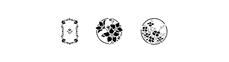 Floral Stencil Design  Free Fonts Download