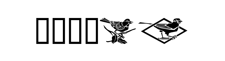 Bird Stencil Design II  Free Fonts Download