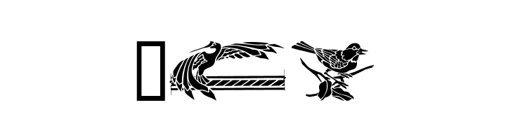 Bird Stencil Design II  Free Fonts Download