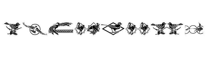 Bird Stencil Design II  Free Fonts Download