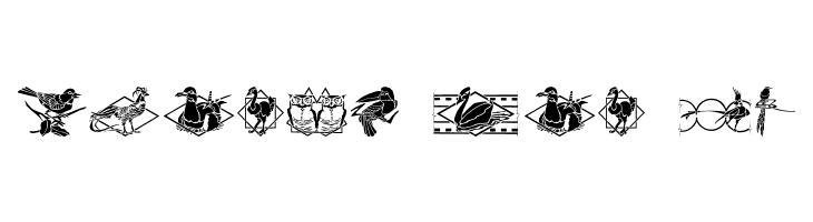 Bird Stencil Design II  Free Fonts Download