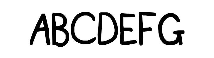 ABCDEFG The first in a while Font