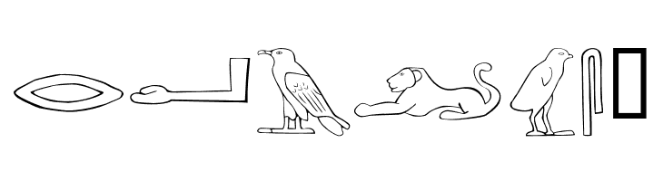 AncientEgyptianHieroglyphs  Free Fonts Download