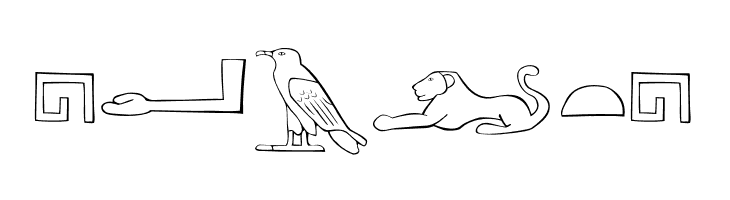 AncientEgyptianHieroglyphs  Free Fonts Download