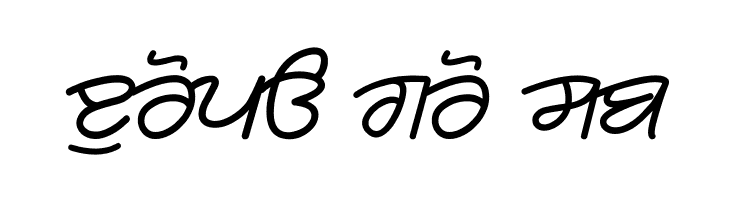Rangsaaz gurmukhi cursive  Free Fonts Download