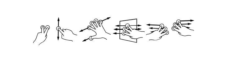 Gesture Glyphs  Free Fonts Download