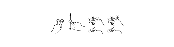 Gesture Glyphs  Free Fonts Download