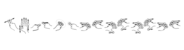 Gesture Glyphs  Free Fonts Download