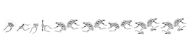 Gesture Glyphs  Free Fonts Download