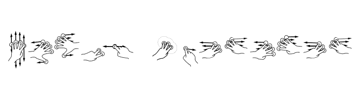 Gesture Glyphs  Free Fonts Download