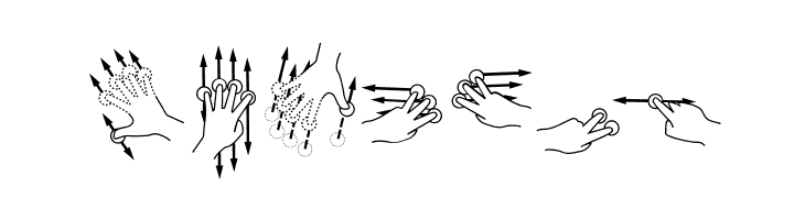 Gesture Glyphs  Free Fonts Download