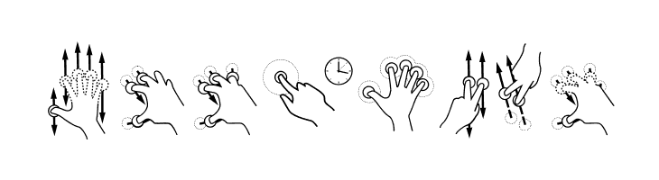 Gesture Glyphs  Free Fonts Download