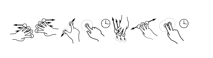 Gesture Glyphs  Free Fonts Download