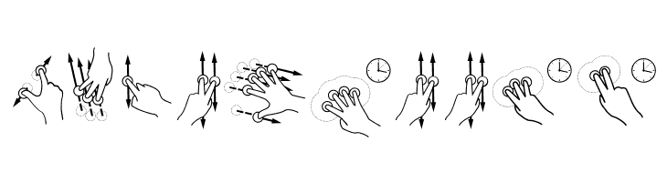 Gesture Glyphs  Free Fonts Download