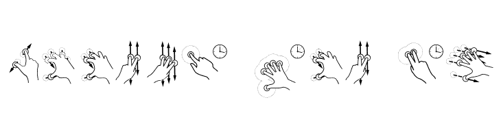 Gesture Glyphs  Free Fonts Download