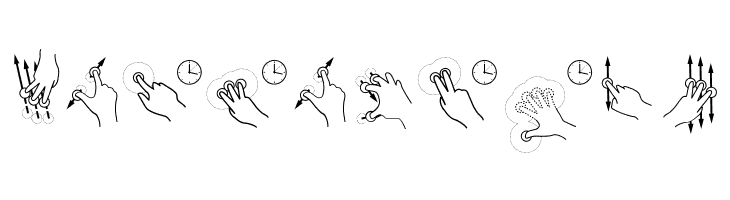 Gesture Glyphs  Free Fonts Download