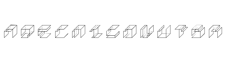 Paper Cube *cube version*Regular  Free Fonts Download