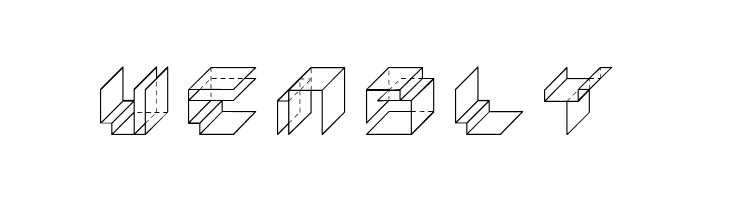 Paper Cube *cube version*Regular  Free Fonts Download