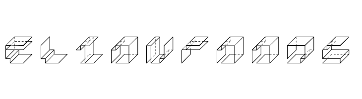 Paper Cube *cube version*Regular  Free Fonts Download