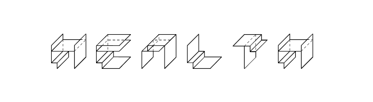 Paper Cube *cube version*Regular  Free Fonts Download
