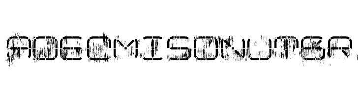 R-2014 Eroded  Free Fonts Download