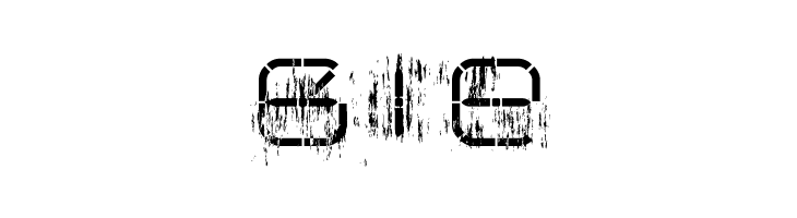 R-2014 Eroded  Free Fonts Download