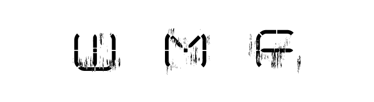 R-2014 Eroded  Free Fonts Download