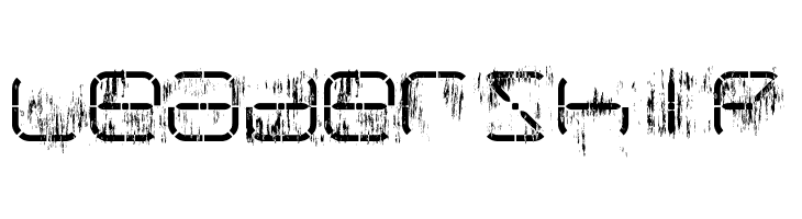 R-2014 Eroded  Free Fonts Download