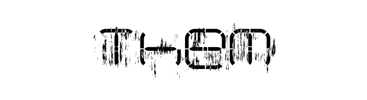 R-2014 Eroded  Free Fonts Download