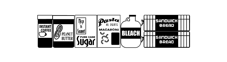 Grocery Items JL  Free Fonts Download