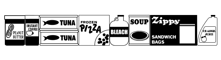 Grocery Items JL  Free Fonts Download