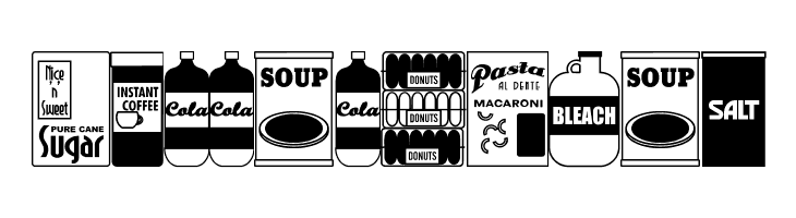 Grocery Items JL  Free Fonts Download