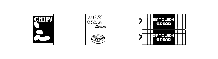 Grocery Items JL  Free Fonts Download