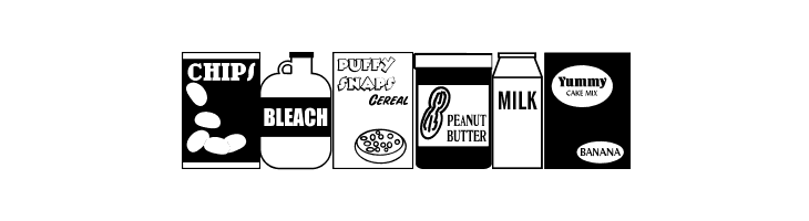 Grocery Items JL  Free Fonts Download