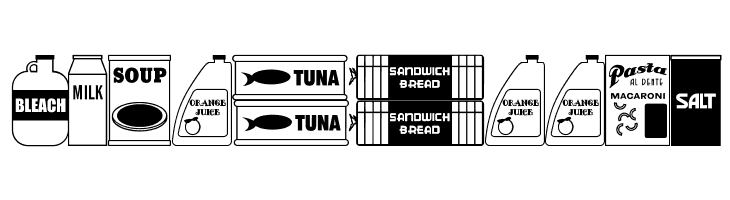 Grocery Items JL  Free Fonts Download