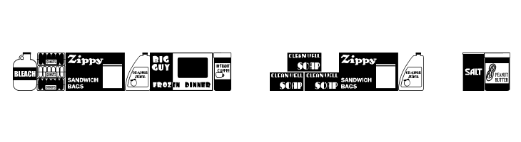 Grocery Items JL  Free Fonts Download