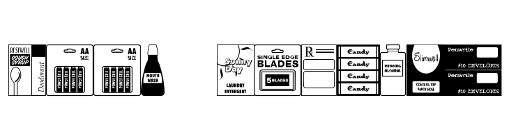 Drug Store Items JL  Free Fonts Download