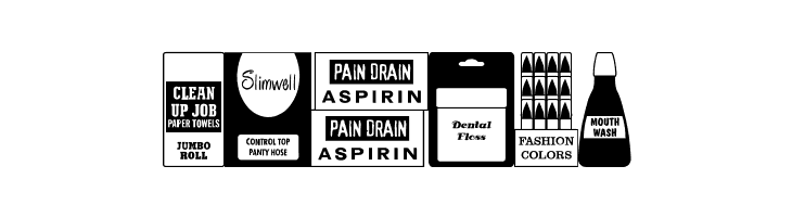 Drug Store Items JL  Free Fonts Download