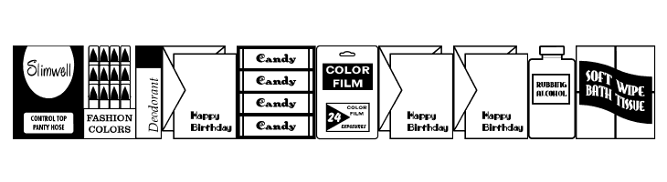 Drug Store Items JL  Free Fonts Download