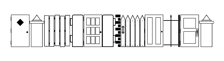 Walls, Fences & Doors JL  Free Fonts Download