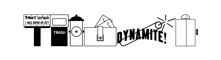 Collected Dings JL  Free Fonts Download