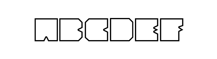 Cubesity outline  Free Fonts Download