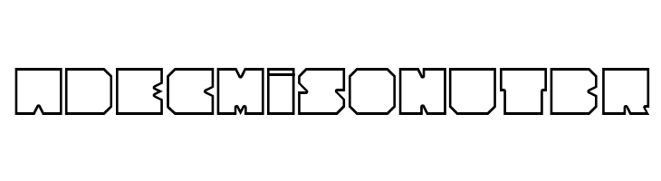 Cubesity outline  Free Fonts Download